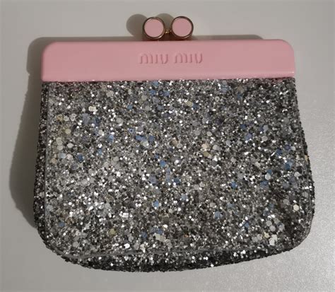 miu miu red glitter pouch|where to buy miu michu.